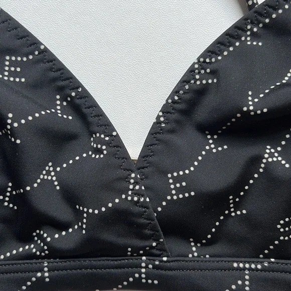 Stella McCartney Black and White Logo Triangle Bikini Top | NWT Size L - Picture 8 of 12